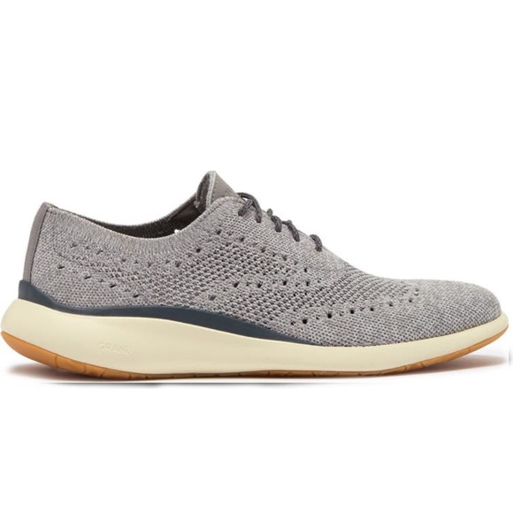 COLE HAAN Grand Troy Knit Oxford Shoe, Men’s Dress Sneaker, Gray, NWT - Picture 2 of 8